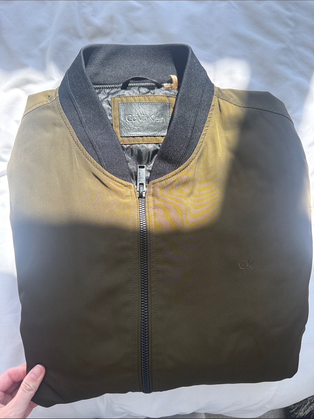 Calvin Klein Olive Green Bomber Jacket